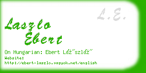 laszlo ebert business card